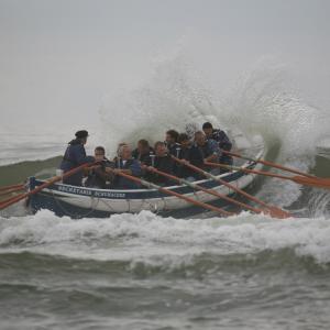 Lancering roeireddingboot